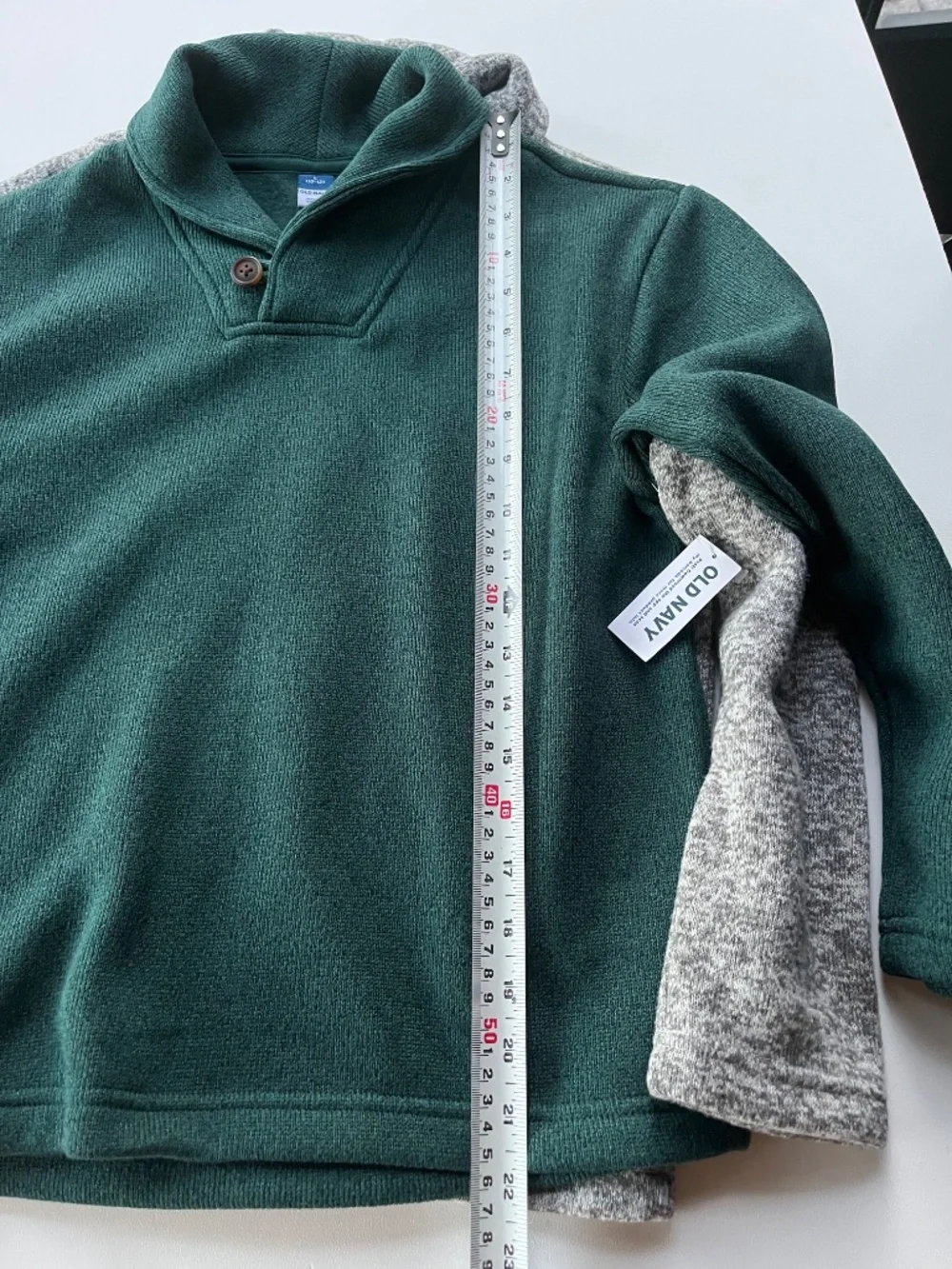 Bundle of 2 Kids Old Navy Gray and Green Hoodie  10-12 years old